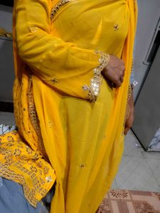 Vibrant Yellow Embellished Kurta Set
