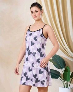 shein spaghetti strap contrast trim heart Print
