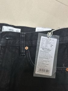 Black Denim Mango Mini Skirt