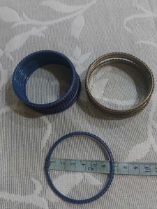Set of Elegant Purple &amp; Gold Bangles 18