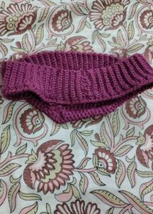 Handmade Purple Crochet Visor Hat