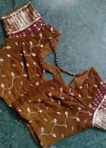 Embroidered Ombre Saree