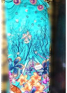 Beautiful Teal Saree with Floral Print