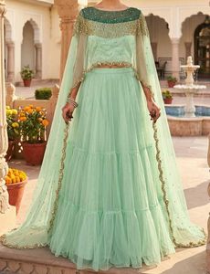 Elegant Mint Green Lehenga Choli