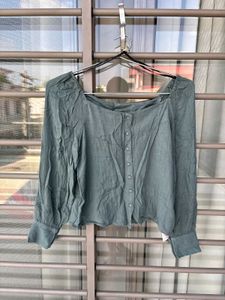 Chic Square Neck Button-Up Top