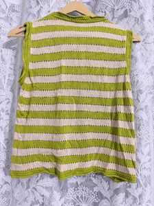Green Comfy Striped Top