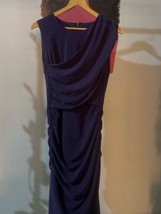 Elegant Purple Ruched Dress
