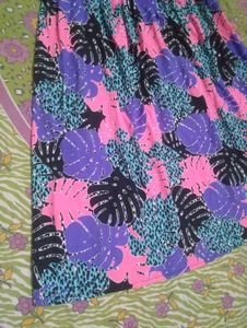 Boho Smocked Strapless Tropical Print Dress