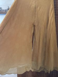 Flowy Mustard Ethnic Palazzo Pants