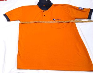 Men's Orange &amp; Navy Polo T-Shirt