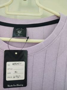 Lavender Colour Sweatshirt Top