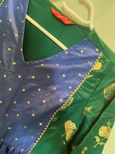 Blue &amp; Green ethnic festive Kurta