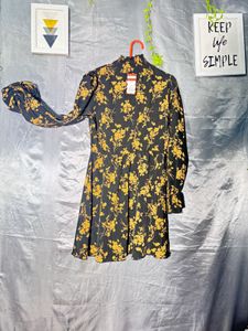 SHEIN Floral Print Long Sleeve Dress