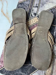 Stylish Beige Crisscross Sandals