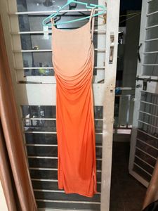 Ombre Ruched Maxi Dress