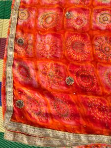 badni silk saree with lace detailing