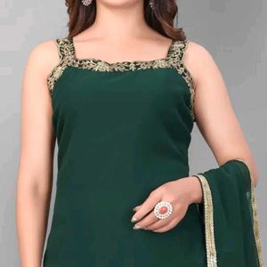 Elegant Green Kurta Palazzo Set size -M