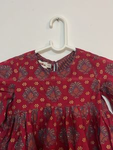 Beautiful Red Ethnic Dress for Girls