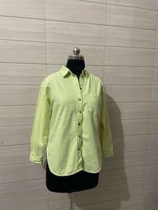 Lime Green Button-Up Shirt