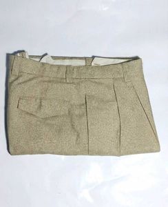 Men's Vintage Tan Pleated Formal Trouser