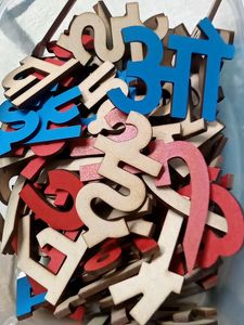 brand new 🆕 Wooden Hindi Alphabet Cutouts