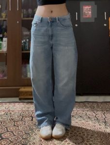 Light Wide Leg Denim Jeans