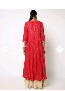 2 pieces Pink Kurta Set with Gold Print