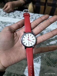 Fastrack Women's Watch - Red Leather