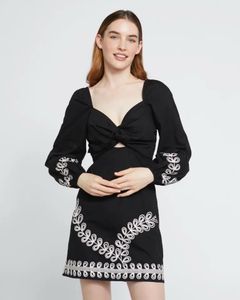 Chic Black Embroidered dress
