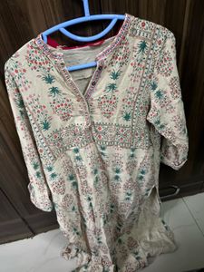 new W beige kurti