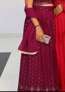 Elegant Maroon Lehenga Choli Set