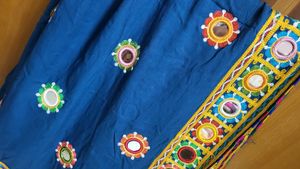 Ethnic duppata Mirror Work