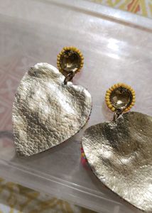 Multi beaded and stone earing