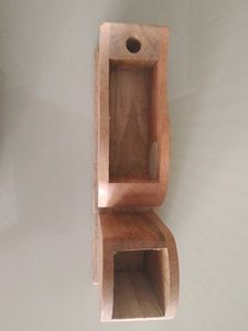 Wooden Desk Organizer with Clock