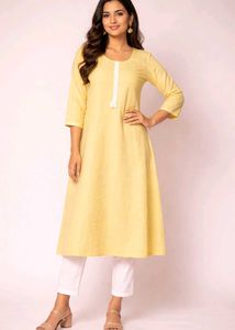 Yellow Embroidered Kurta 💛