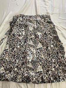 Stylish Leopard Print Wrap Skirt