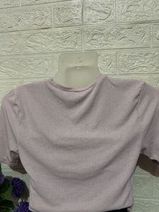 imported Twist Front Lavender Top