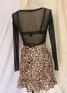Forever 21 Leopard Wrap Skirt