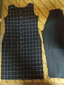 Cotton Sleeveless Kurta Set