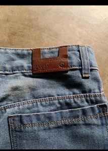 Light Wash Wide Leg Denim Culottes