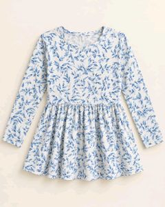 Floral Print Peplum Dress