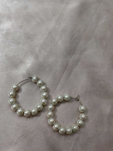 Pearl Hoop Earrings
