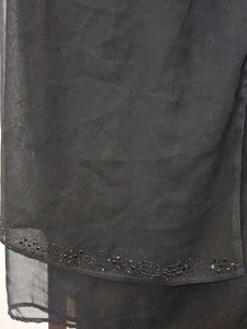 Elegant Black Embellished Dupatta combo