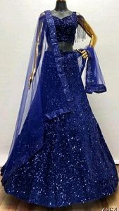 Designer Navy Blue🧿 Lehenga Choli with Net Dupatt