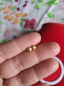 Gold Flower Stud Earrings