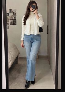imported Light Grey Ribbed Open Cardigan