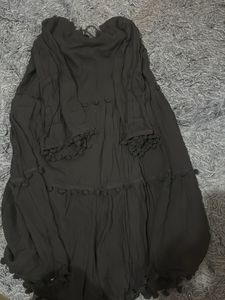 Boho Embroidered Black Dress