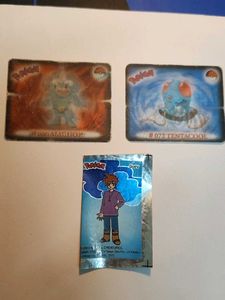 Pokemon 2 motion card + sticker combo (used)