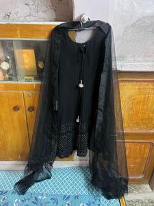 Elegant Black Kurta Set with Dupatta