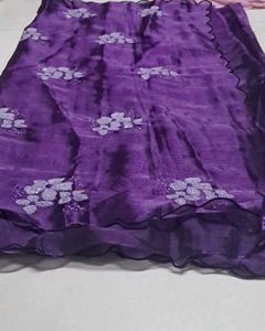 Embroidered Silk saree